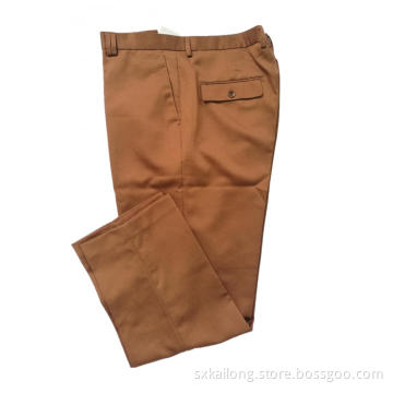 100% polyester herrguldfärgade byxor